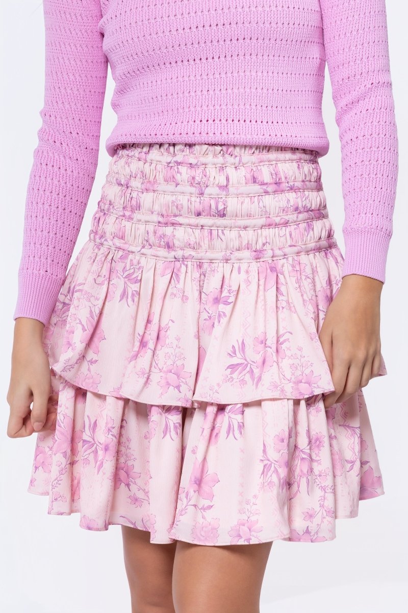 Zena Skirt 20" (Light Pink Flower) - Glamourous Grace