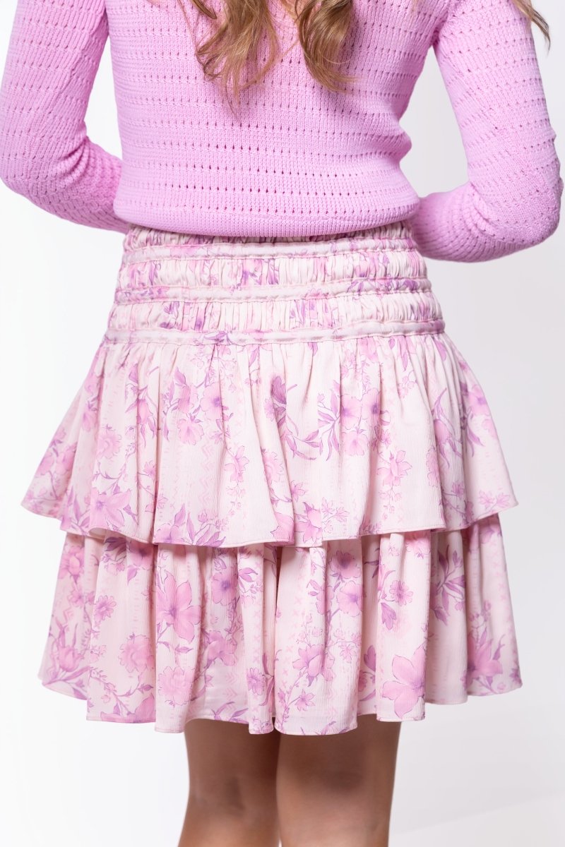 Zena Skirt 20" (Light Pink Flower) - Glamourous Grace