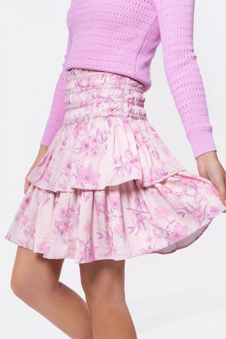 Zena Skirt 20" (Light Pink Flower)