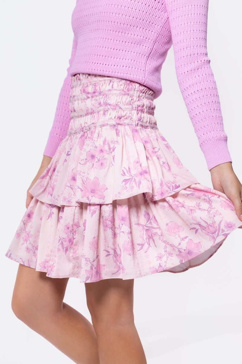 Zena Skirt 20" (Light Pink Flower) - Glamourous Grace