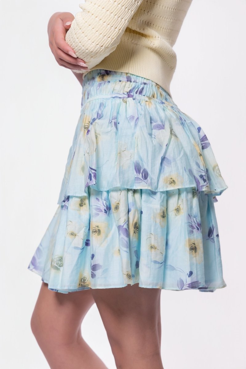 Zena Skirt 20" (Mint/Purple) - Glamourous Grace