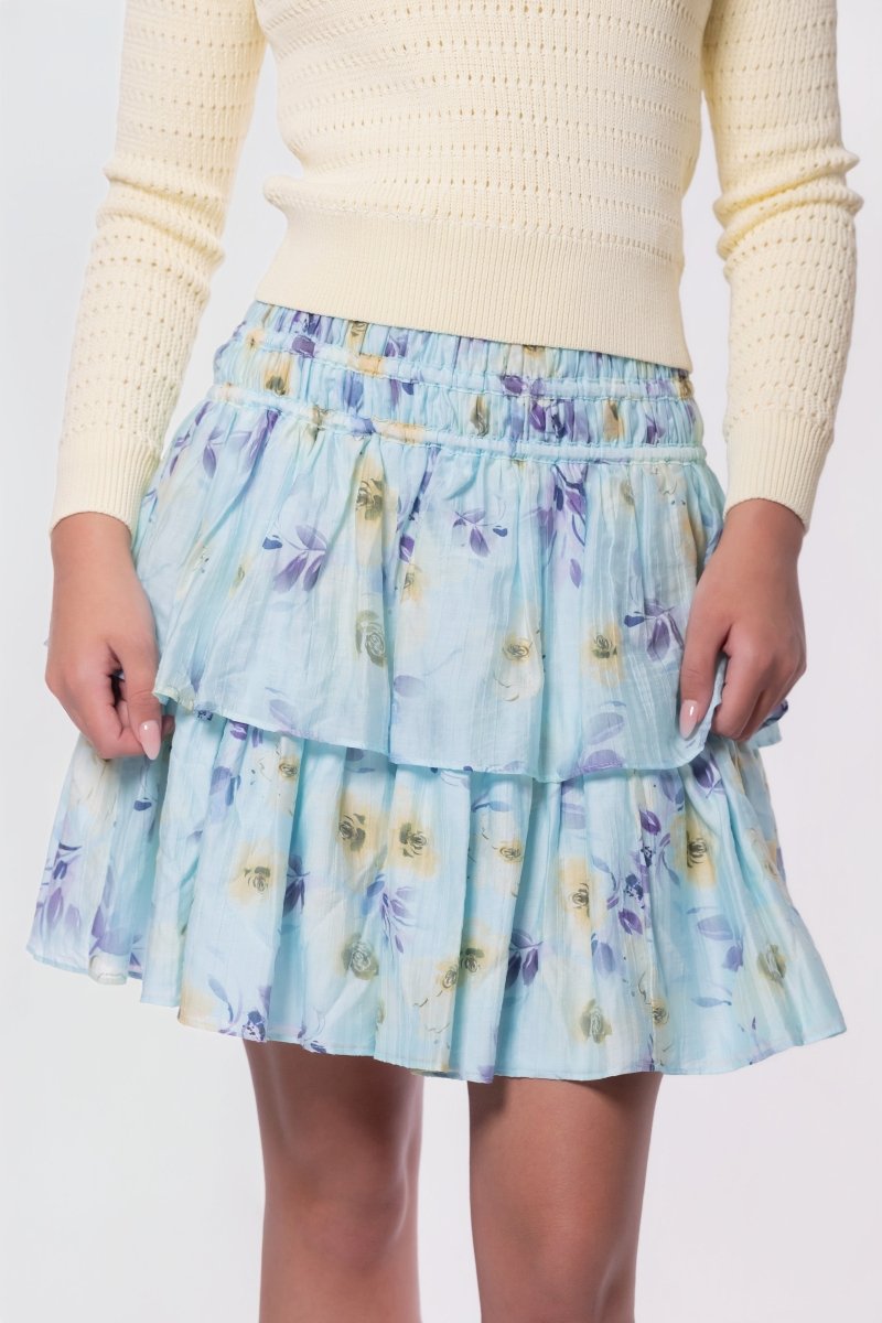 Zena Skirt 20" (Mint/Purple) - Glamourous Grace