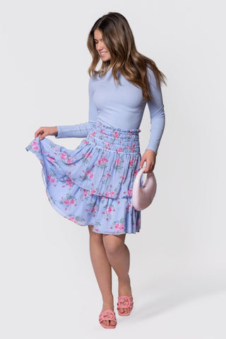 Zena Skirt 23" (Blue Ground)