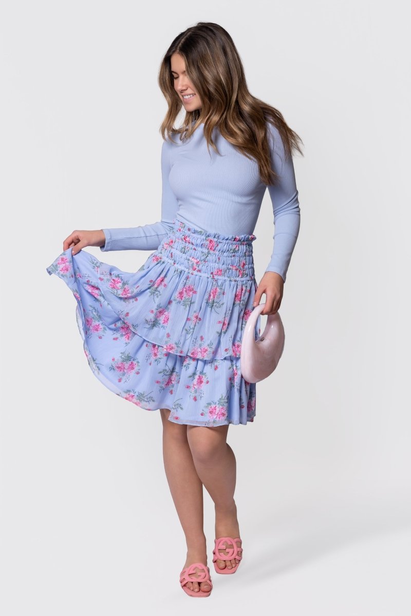 Zena Skirt 23" (Blue Ground) - Glamourous Grace