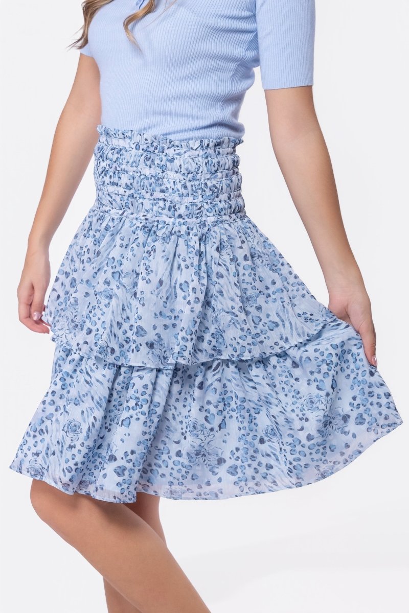 Zena Skirt 23" (Blue/Black) - Glamourous Grace