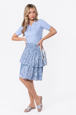 Zena Skirt 23" (Blue/Black)
