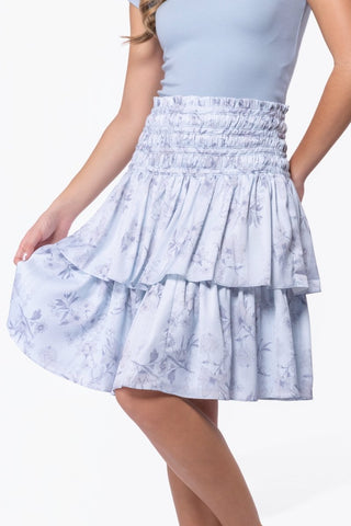 Zena Skirt 23" (Light Blue Flower)