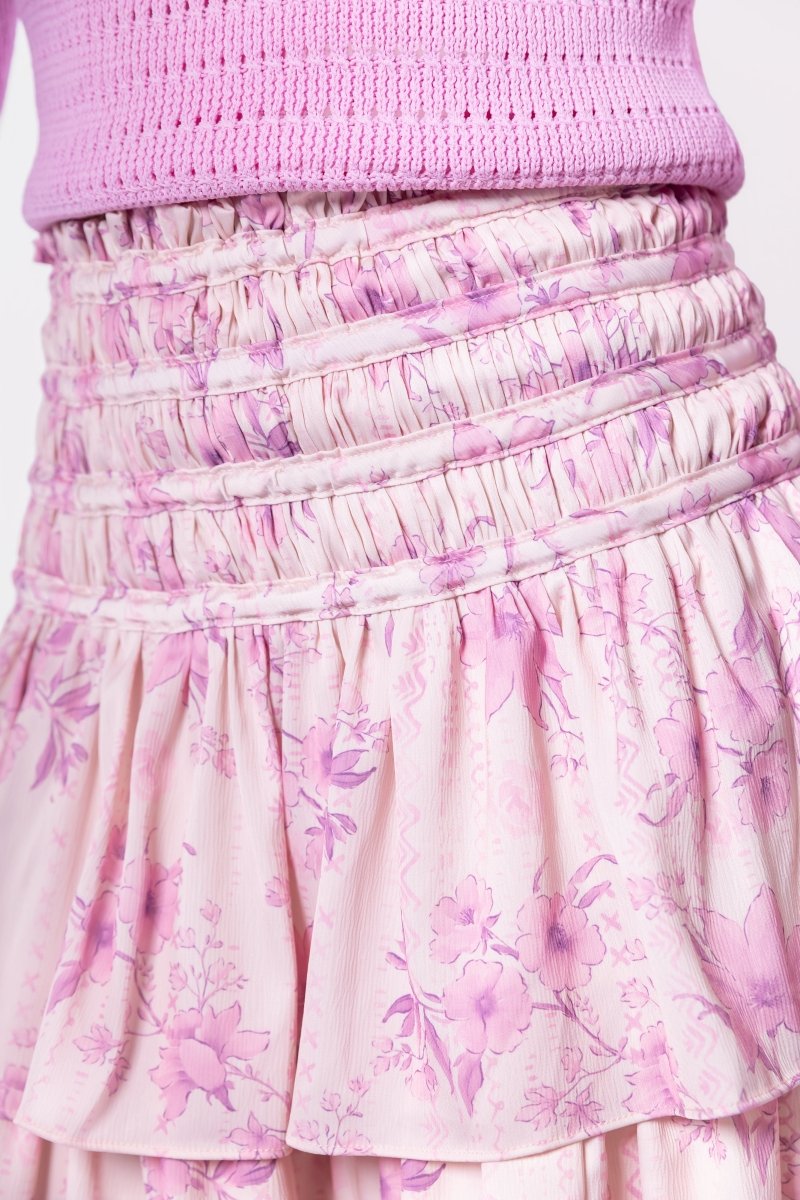 Zena Skirt 23" (Light Pink Flower) - Glamourous Grace