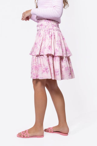 Zena Skirt 23" (Light Pink Flower)