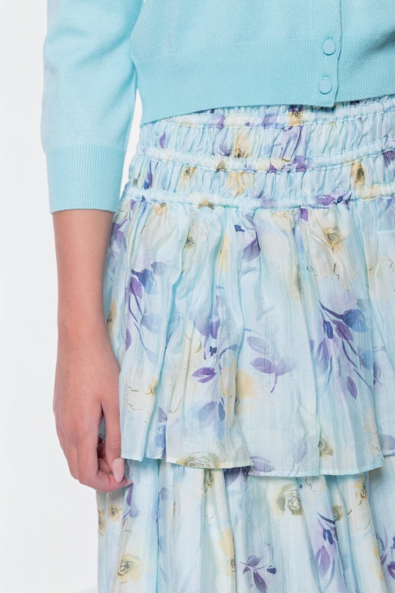 Zena Skirt 23" (Mint/Purple) - Glamourous Grace