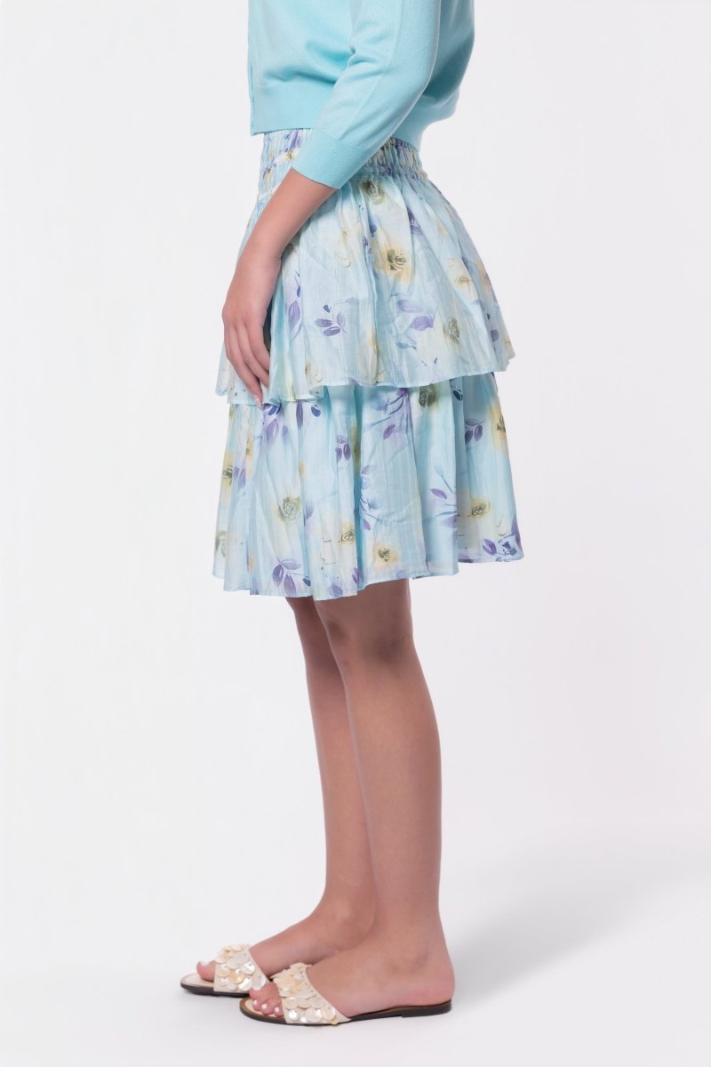Zena Skirt 23" (Mint/Purple) - Glamourous Grace