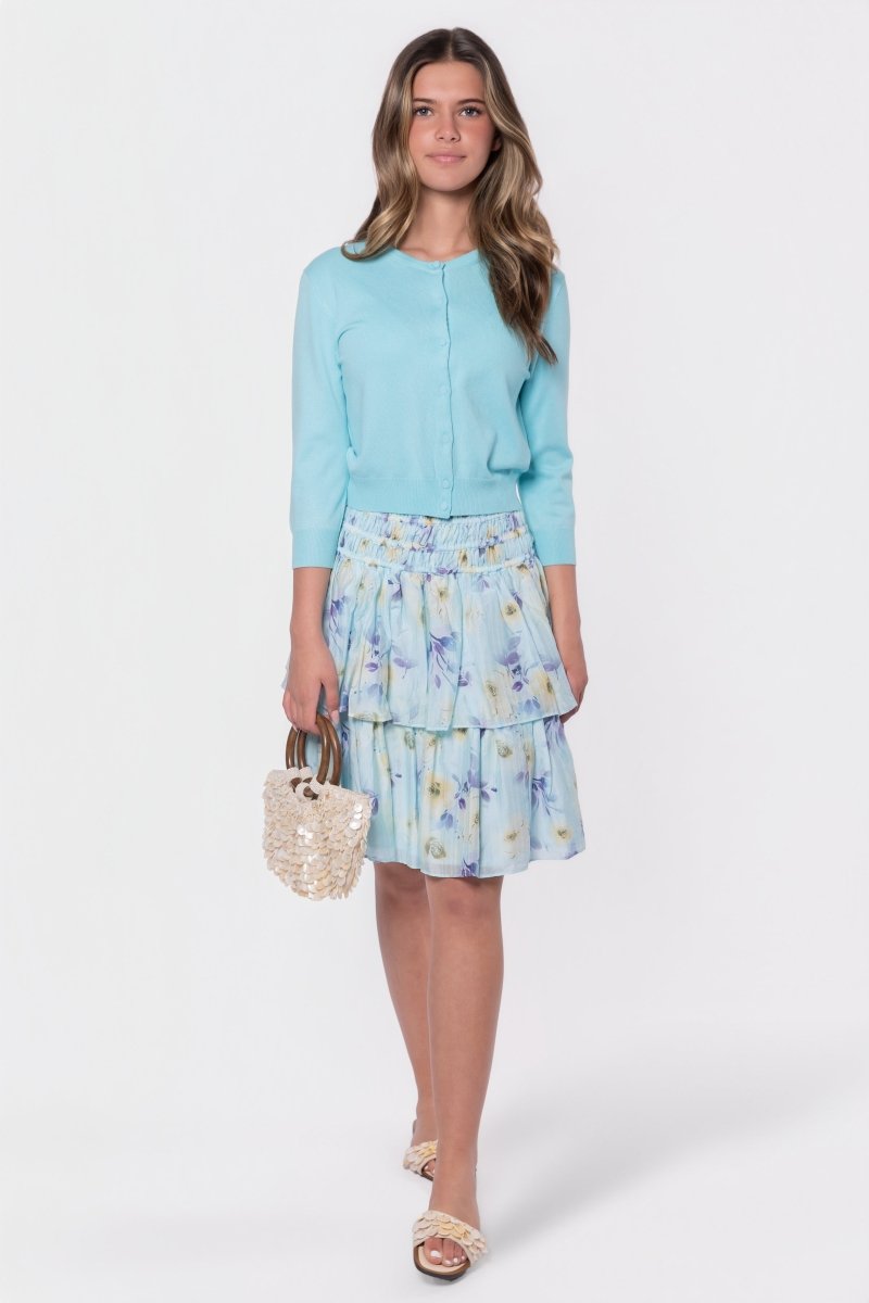 Zena Skirt 23" (Mint/Purple) - Glamourous Grace