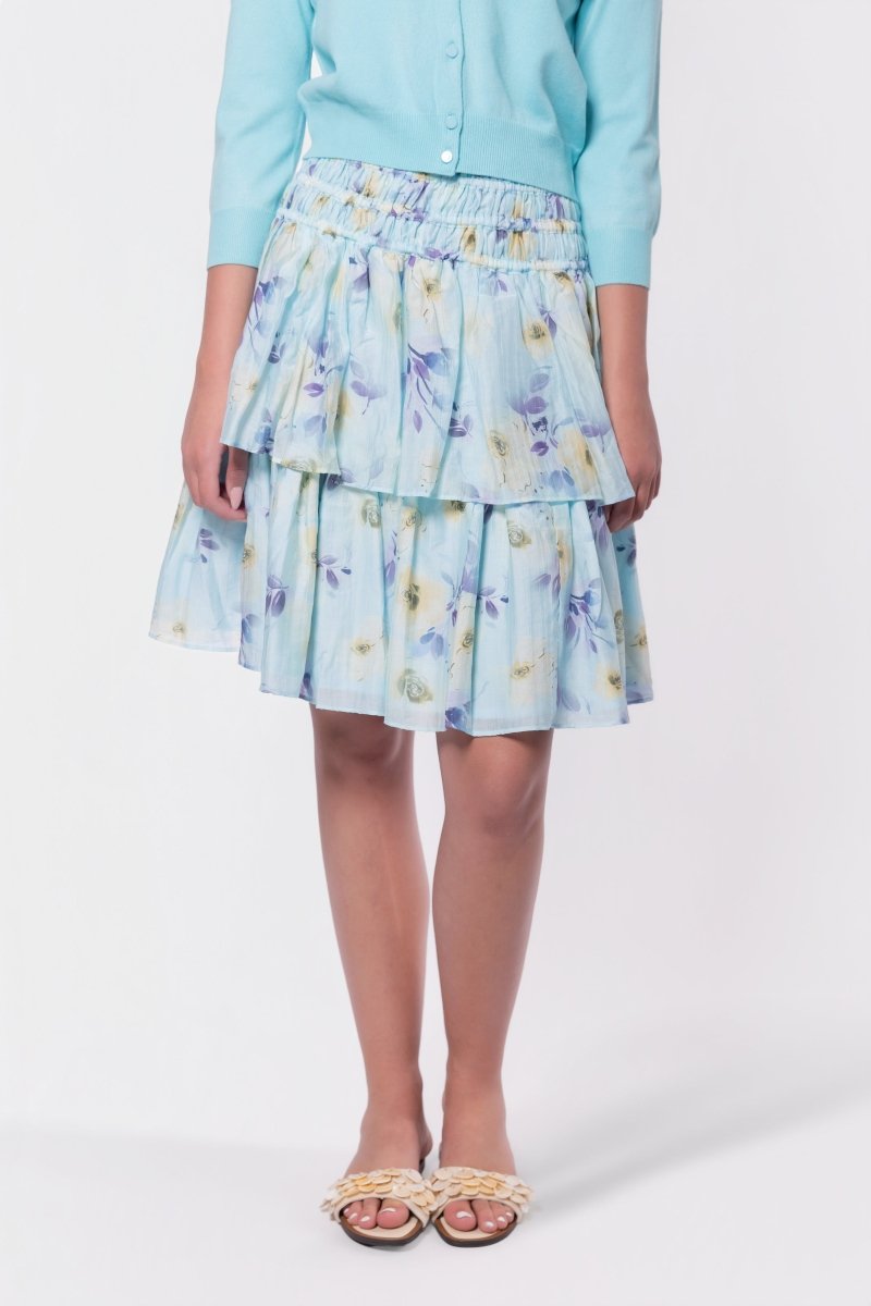 Zena Skirt 23" (Mint/Purple) - Glamourous Grace