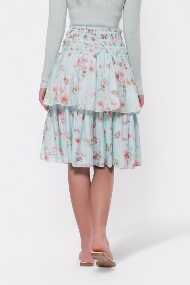 Zena Skirt 26" (Purple/Beige) - Glamourous Grace