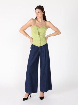 Zip up corset top with straps