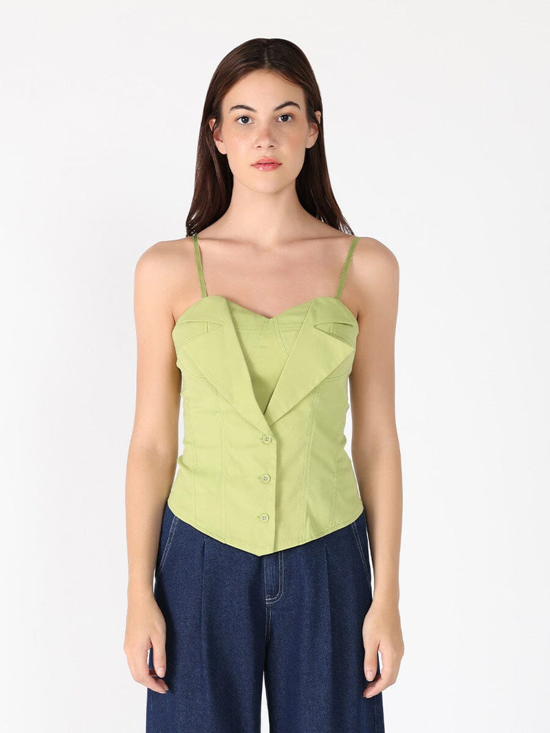 Zip up corset top with straps - Glamourous Grace