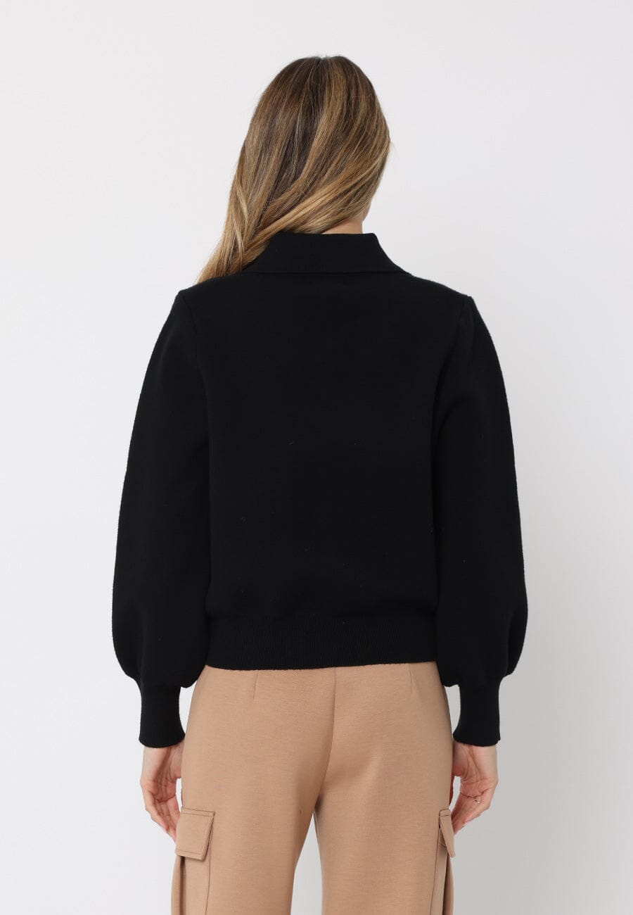 Zip up long sleeve collared jacket with pockets - Glamourous Grace