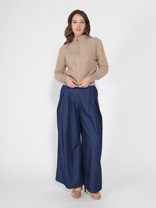 Zip up long sleeve textured jacket
