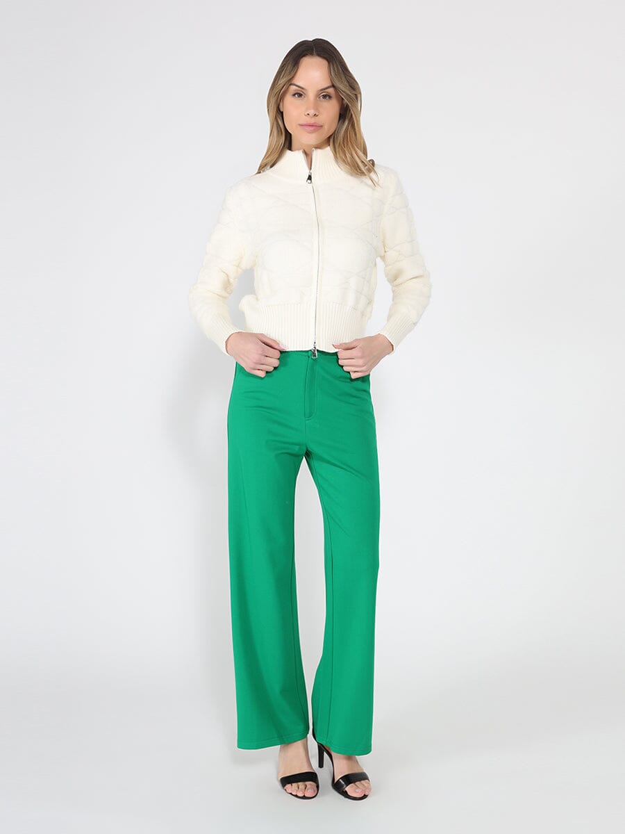 Zip up long sleeve textured jacket - Glamourous Grace