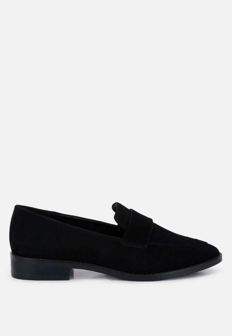 Zofia Suede Penny Loafers - Glamourous Grace