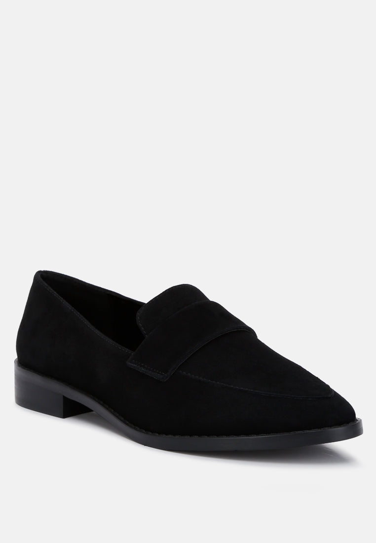 Zofia Suede Penny Loafers - Glamourous Grace