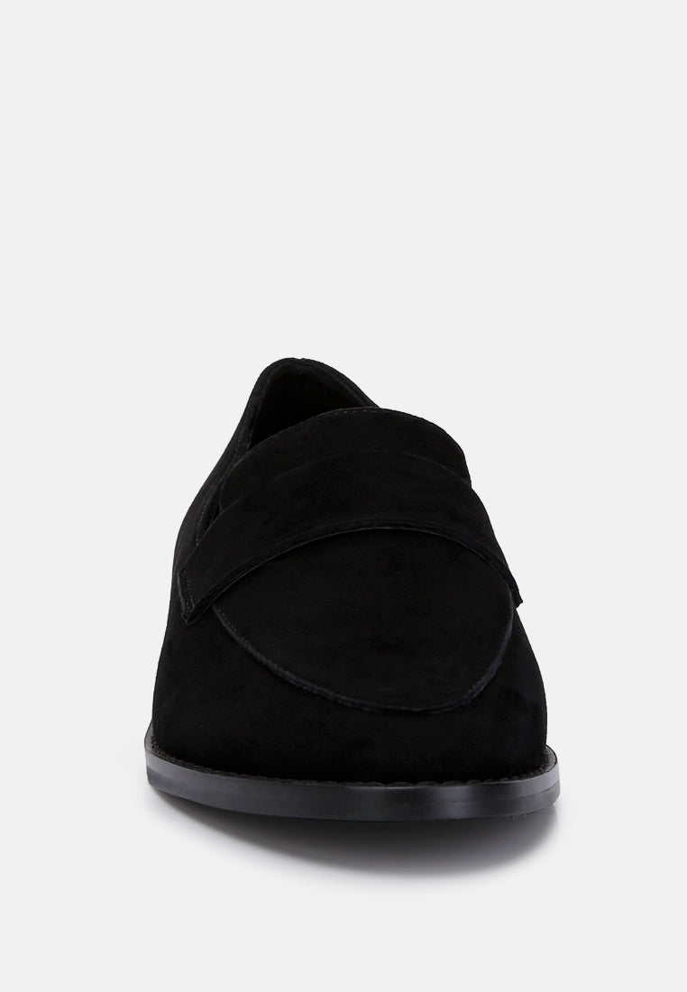 Zofia Suede Penny Loafers - Glamourous Grace