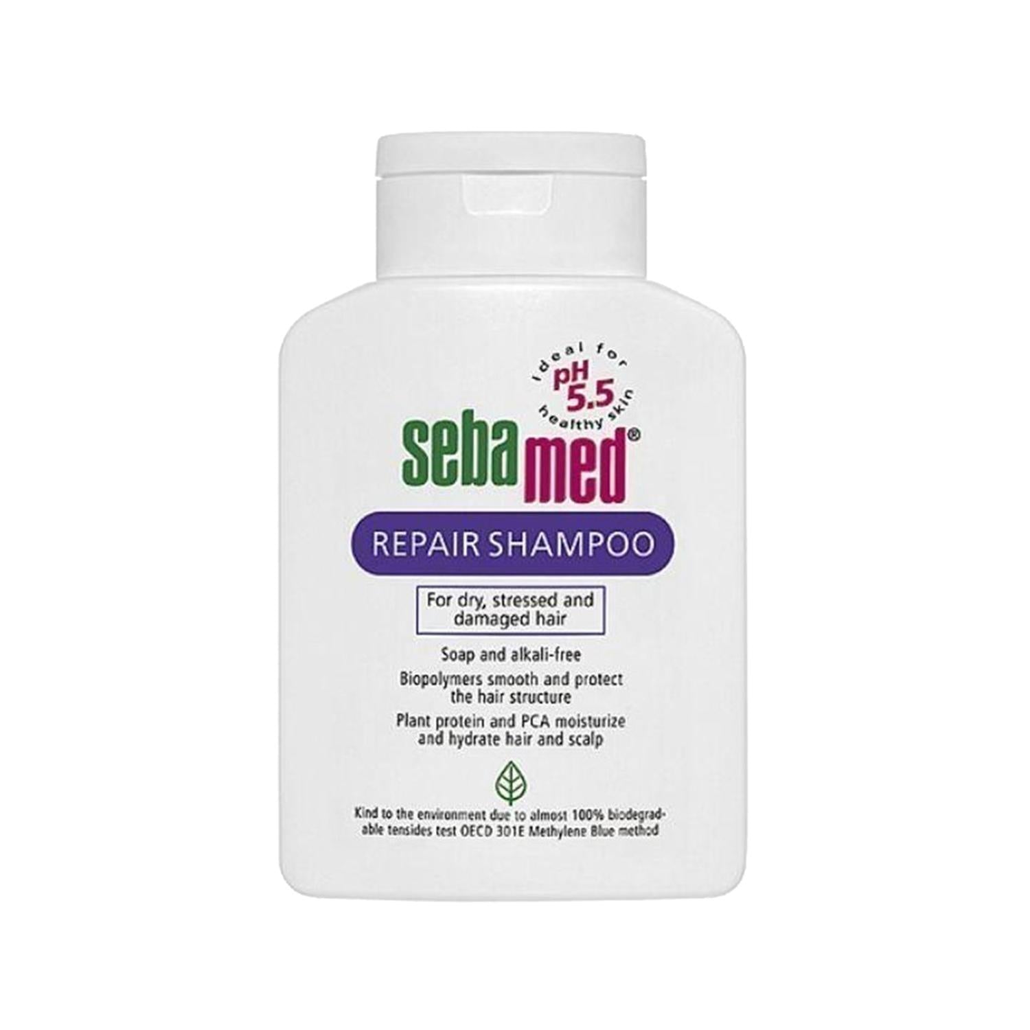 Sebamed Repair Shampoo: Nourishing & Moisturizing pH Balanced Formula for Damaged, Dry Hair - Restore Elasticity & Shine - Glamourous Grace