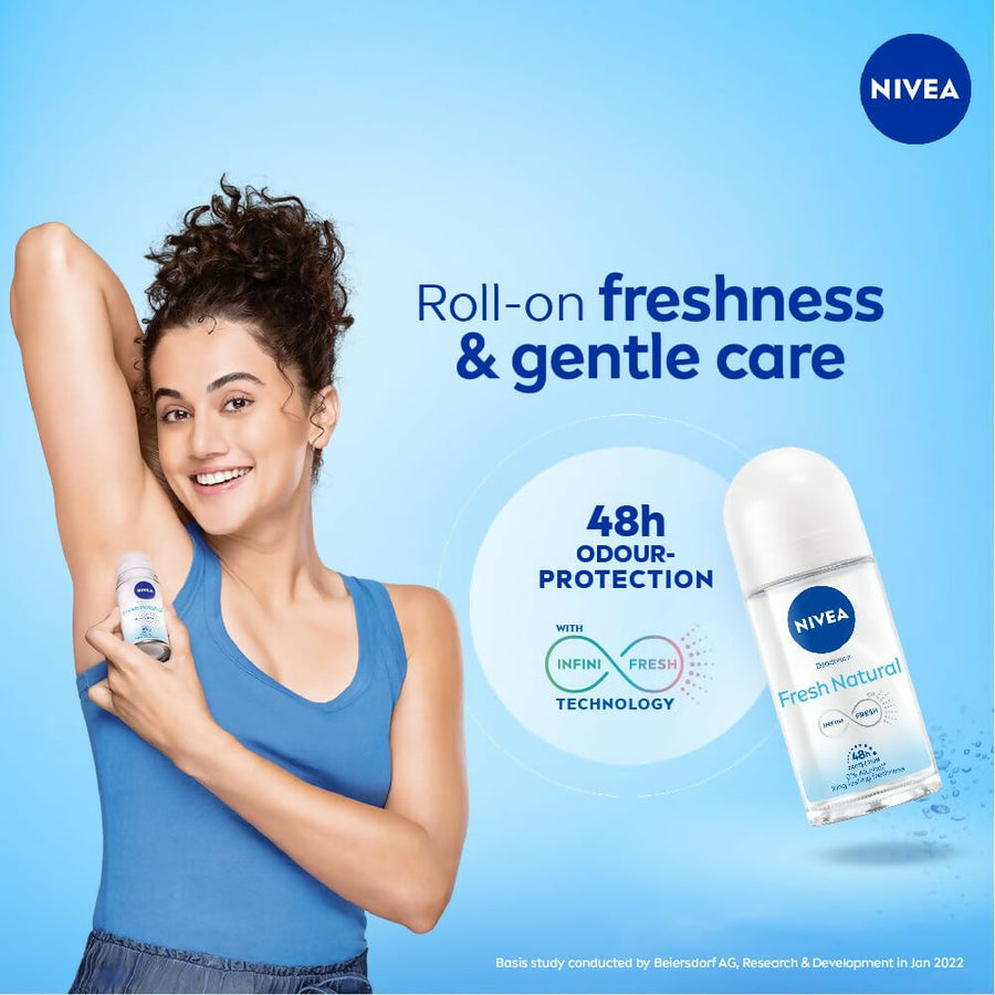 Nivea Fresh Natural Roll On 48 H Smooth & Beautiful Underarms For Women