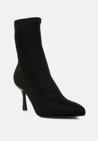 Zudio Solid Mid Heel Sock Boots - Glamourous Grace