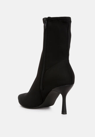 Zudio Solid Mid Heel Sock Boots - Glamourous Grace