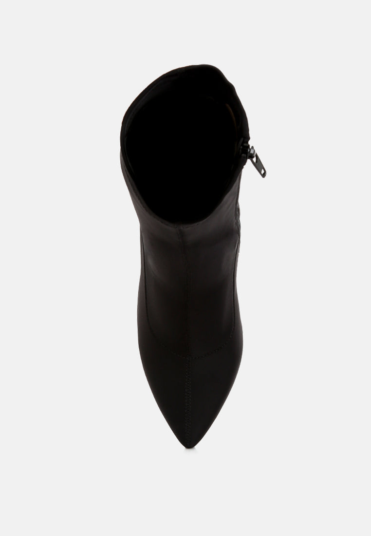 Zudio Solid Mid Heel Sock Boots - Glamourous Grace