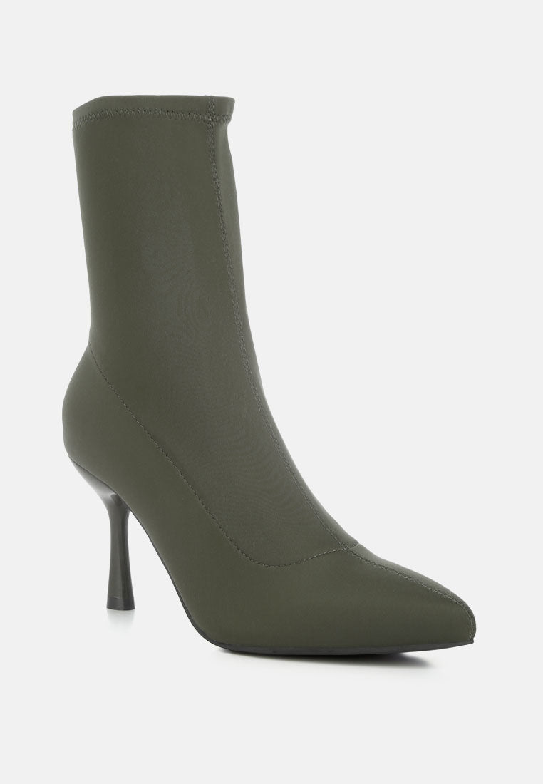 Zudio Solid Mid Heel Sock Boots - Glamourous Grace
