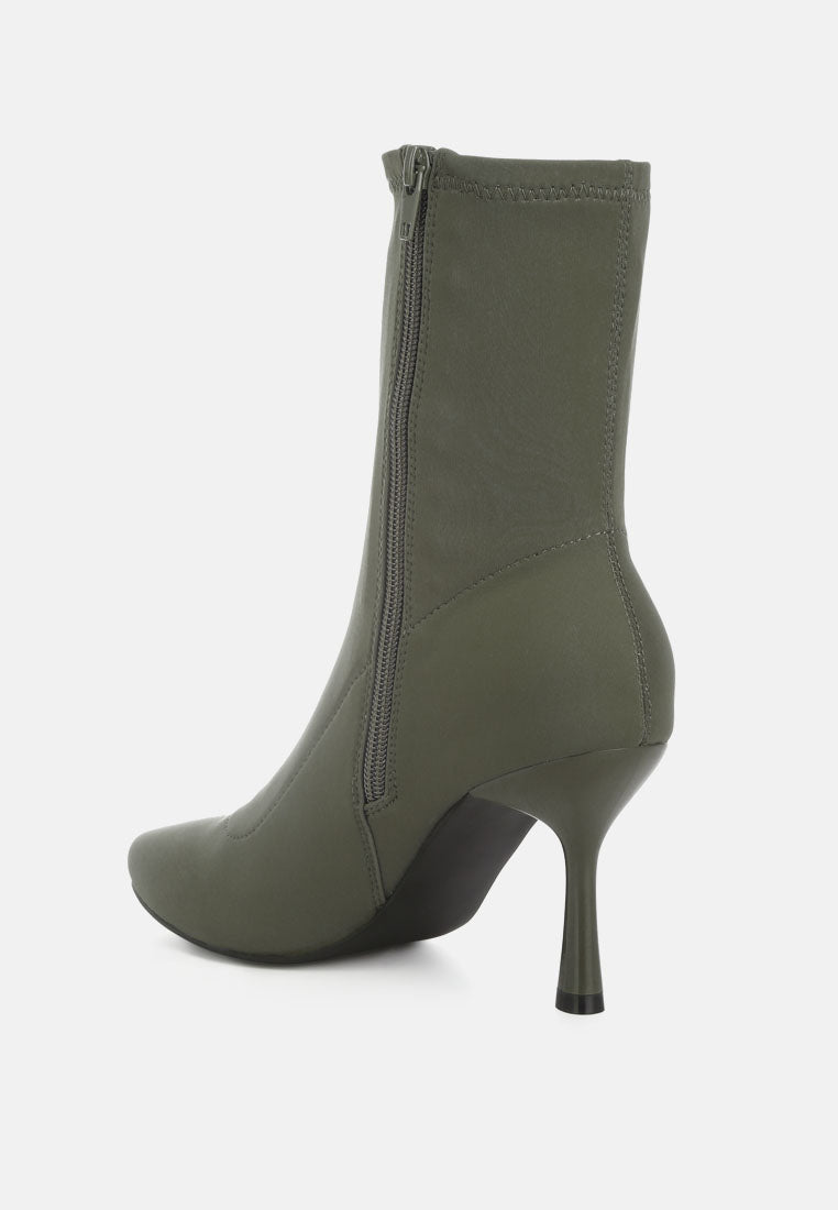 Zudio Solid Mid Heel Sock Boots - Glamourous Grace